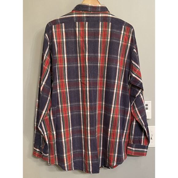 Vintage Mr. Leggs Shirt Plaid Flannel Button Up USA Made Mens‎ XLT 17-17.5 EUC - Picture 4 of 9